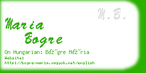 maria bogre business card